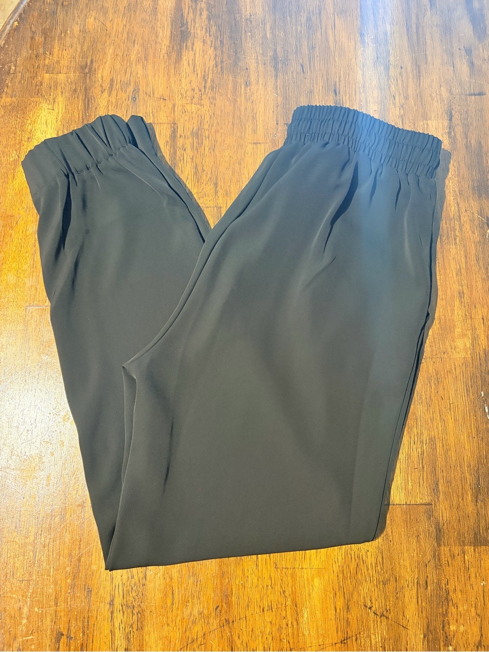 MELLODAY Women's Black Elastic Waist Jogger Pants
